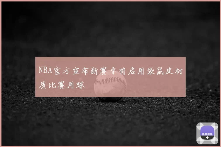 NBA官方宣布新赛季将启用袋鼠皮材质比赛用球